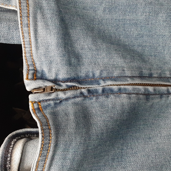 Sexy Chic denim jean two-piece skirt top set rockabilly pinup - Picture 6 of 9